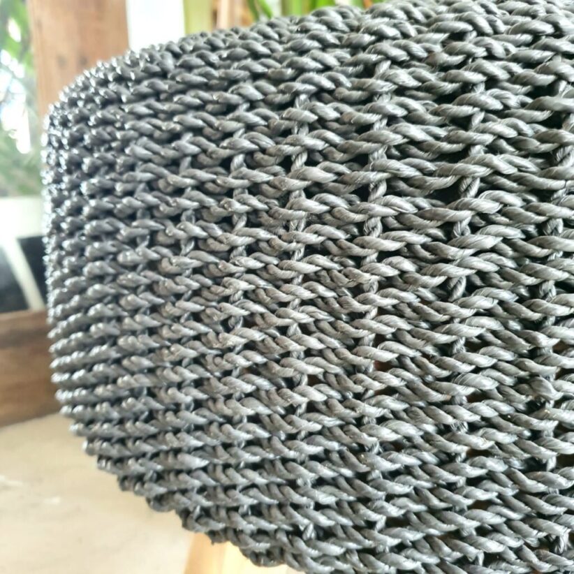 Grey Raffia Stool bali buddha online shop