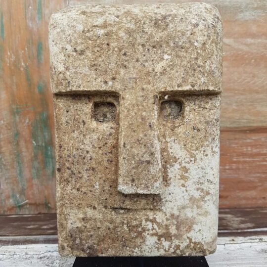 Square Stone Men mask on Stand bali buddha Products