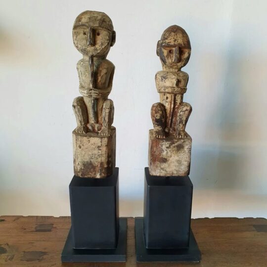 Wooden Tribal Statues with Stand bali buddha decor